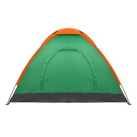 2-Person Waterproof Camping Dome Tent for Outdoor Hiking Survival Orange & Green - as picture