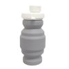 Portable Silicone Folding Cup 320ml Mini Outdoor Picnic Tableware Box Travel Coffee Retractable Wine Glass - Pink - 320ml