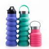 500ML Large Capacity Silicone Sports Water Bottle Outdoor Folding Water Cup For Climbing Travel - as picture3