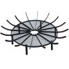 Fire Grate Log Grate Wrought Iron Fire Pit Round Spider Wagon Wheel Carbon frame - black