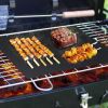 4Pcs BBQ Grill Mat Non-Stick Mat Baking Mat Reusable Reversible Washable FDA-Approved for Gas Charcoal - 4Pcs - Black