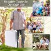 Height Adjustable Folding Camping  Table - Gray
